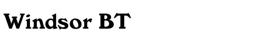 Windsor BT font